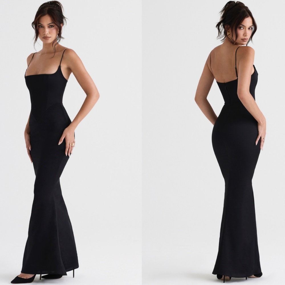 House of CB Black Maxi Dress with Spaghetti Straps